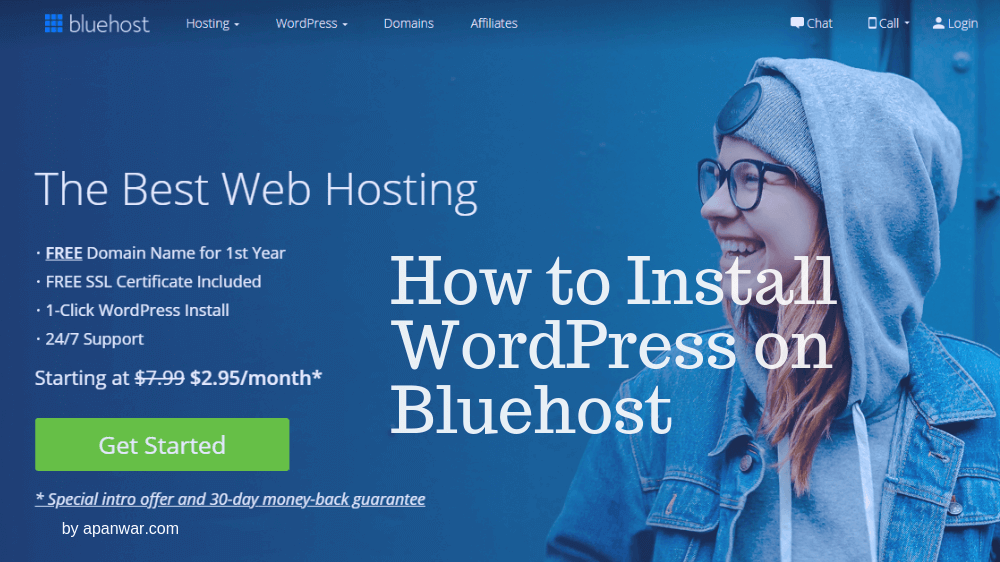 how to install wordpress on bluehost
